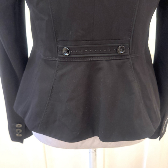 White House Black Market Peplum Blazer Size:4P Lined Sculpted Ponte Stretch - Picture 7 of 14